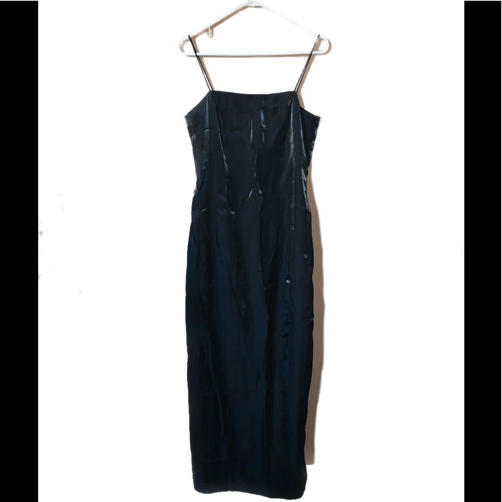 NWT Alex Evenings Satin Black Prom Dress